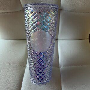 Starbucks Crystal Unicorn Jeweled Iridescent Studded Cup Tumbler 24oz Venti 2022